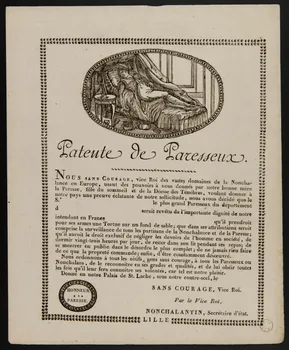 imagerie ancienne Patente de paresseux. Lille 1837 1970.24.36 Photo