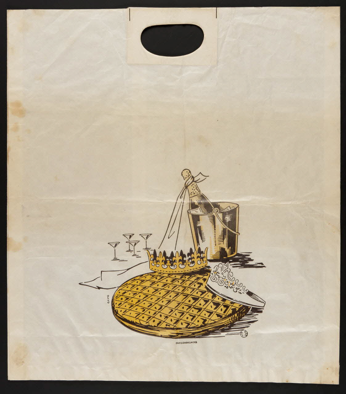 Glyc ; Paris Emballages estampe Sac à galette des Rois Paris 1970 1970.33.15 Photo