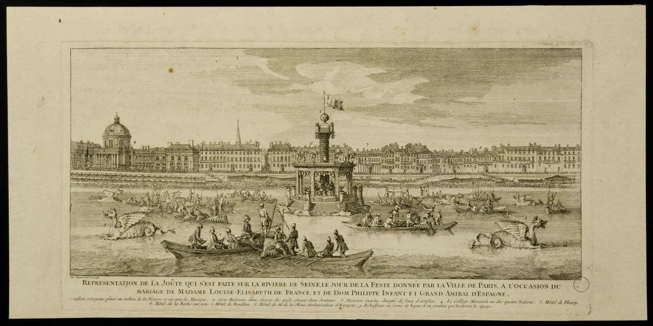 estampe REPRESENTATION DE LA JOÛTE QUI S'EST FAITE SUR LA RIVIERE DE SEINE 1970.46.14 Photo