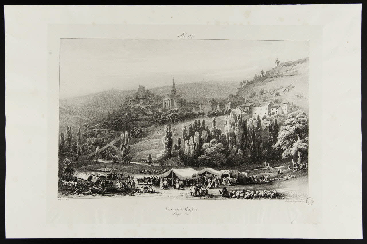 estampe Chateau de Caylus.  Languedoc. 1970.46.15 Photo