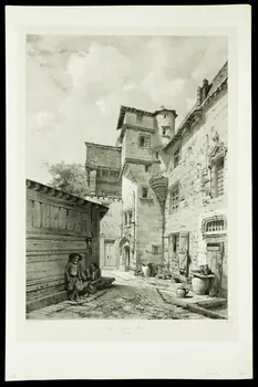 estampe Cour de la Psalette à Nantes 1970.46.17 Photo