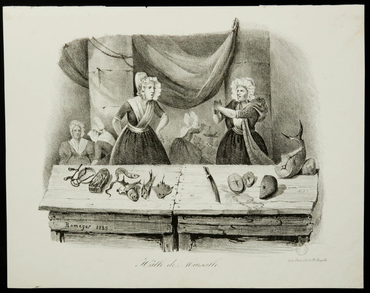 Romegas ; Poize estampe Hâlle de Marseille. (sic) 1835 1970.46.9 Photo