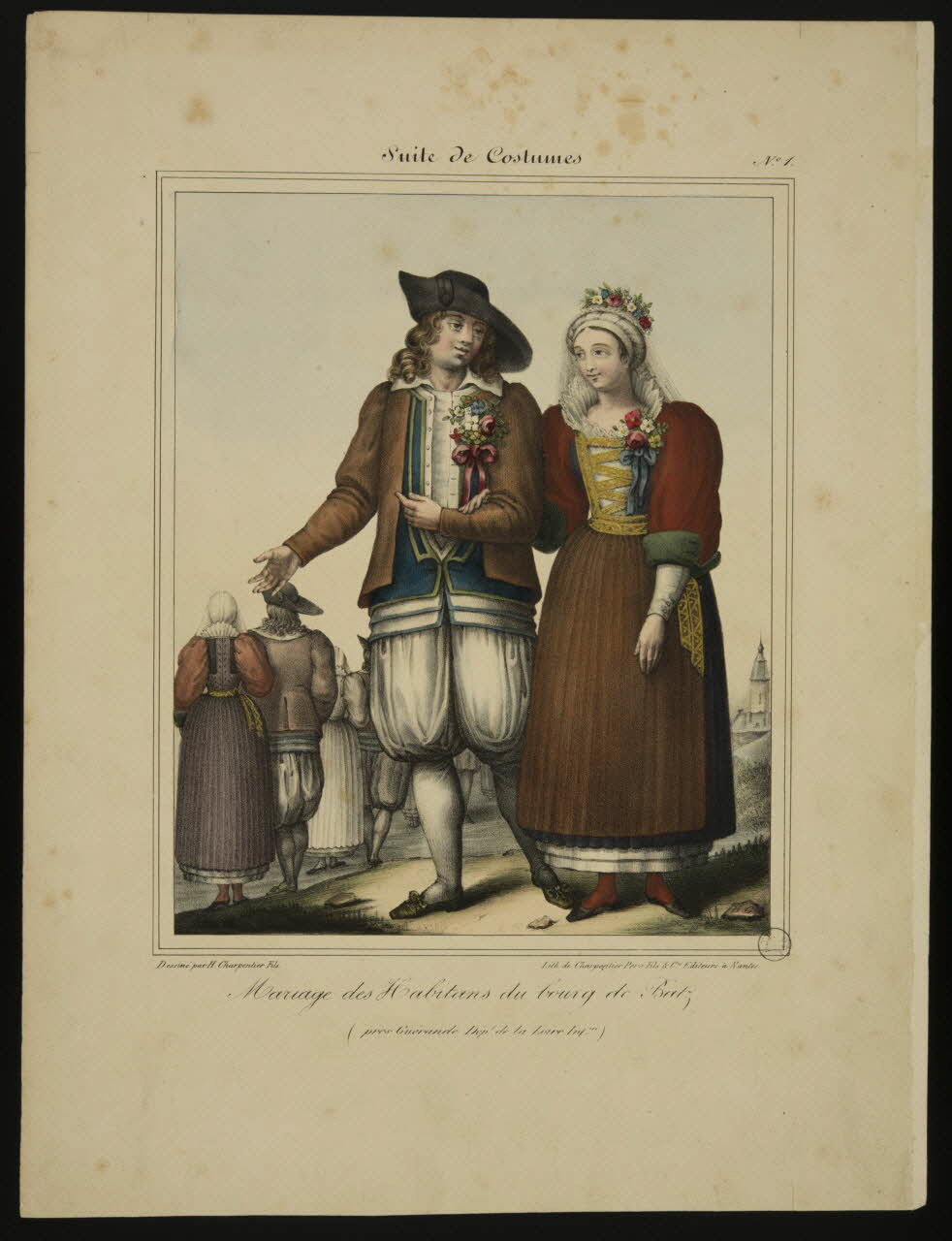 élément d'ensemble Suite de Costumes  Mariage des Habitans du bourg de Batz.  (près Guérande Dépt de la Loire Infre) 1970.47.69 Photo