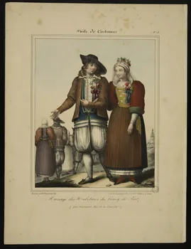 élément d'ensemble Suite de Costumes  Mariage des Habitans du bourg de Batz.  (près Guérande Dépt de la Loire Infre) 1970.47.69  Photo