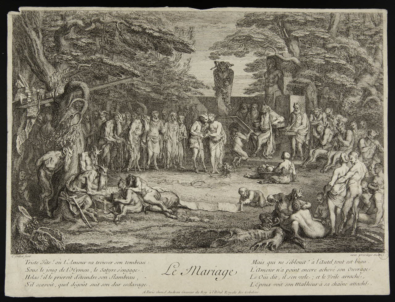 estampe Le Mariage lle-de-France, France 1700-1720 1970.47.78 Photo