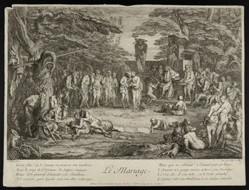 estampe Le Mariage lle-de-France, France 1700-1720 1970.47.78 Photo