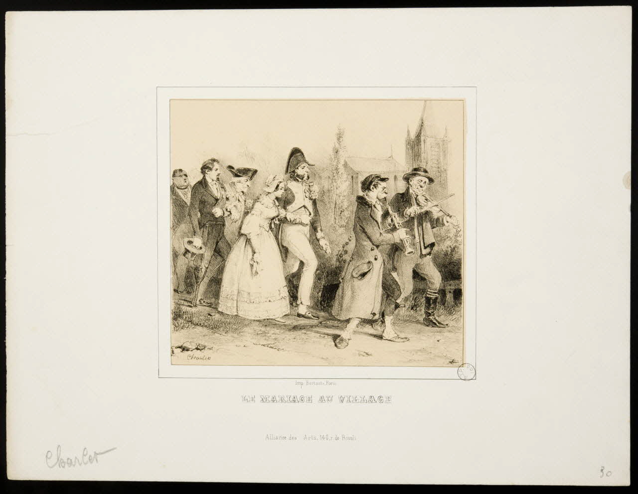 estampe LE MARIAGE AU VILLAGE 1970.47.81 Photo