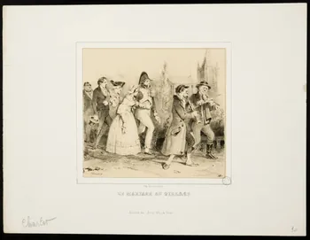 estampe LE MARIAGE AU VILLAGE 1970.47.81 Photo