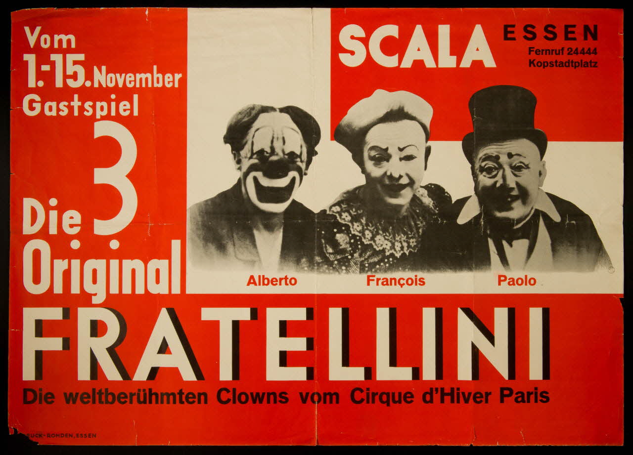 affiche Die 3  Original  FRATELLINI 1970.49.10 Photo