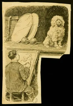 estampe Homme faisant le portrait d'un chien 1970.49.109 Photo