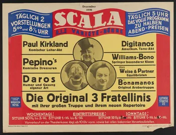 Holzhauser-Druck affiche SCALA  DIE VARIETE - BUHNE Allemagne 1930 1970.49.11  Photo
