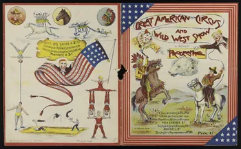 affiche GREAT AMERICAN CIRCUS  AND  WILD WEST SHOW  PROGRAMME 1970.49.112 Photo