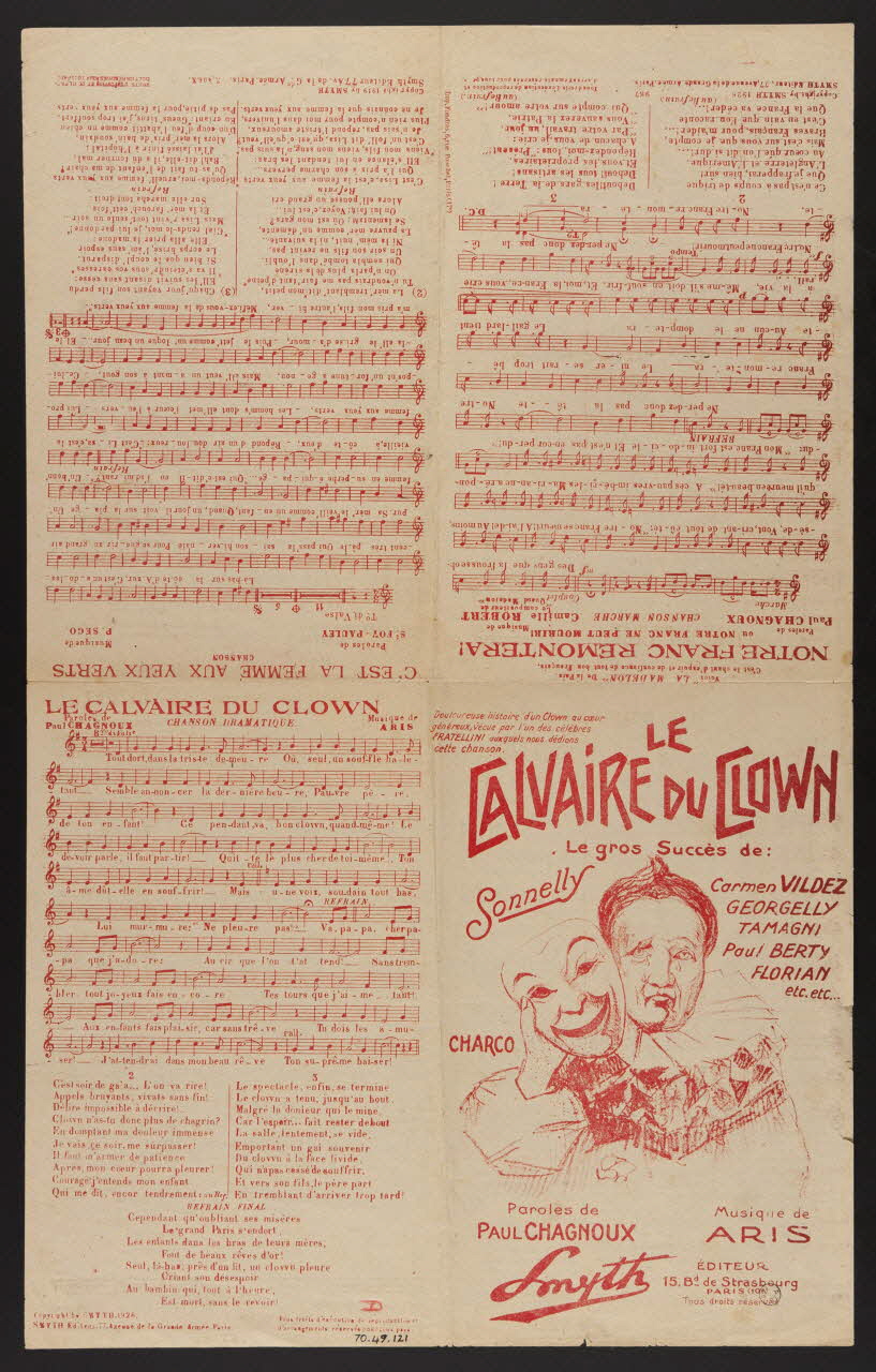 estampe LE CALVAIRE DU CLOWN 1970.49.121 Photo