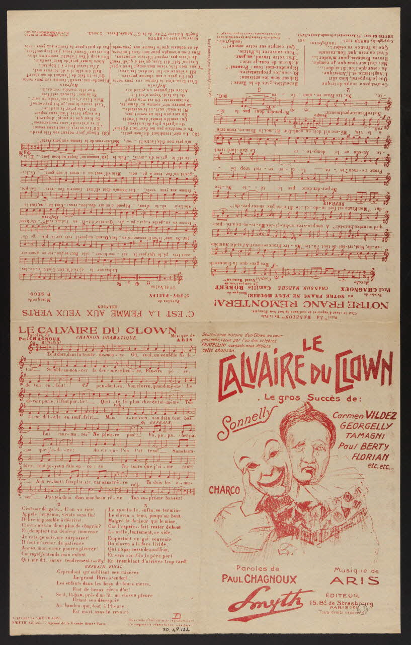 estampe LE CALVAIRE DU CLOWN 1970.49.122 Photo