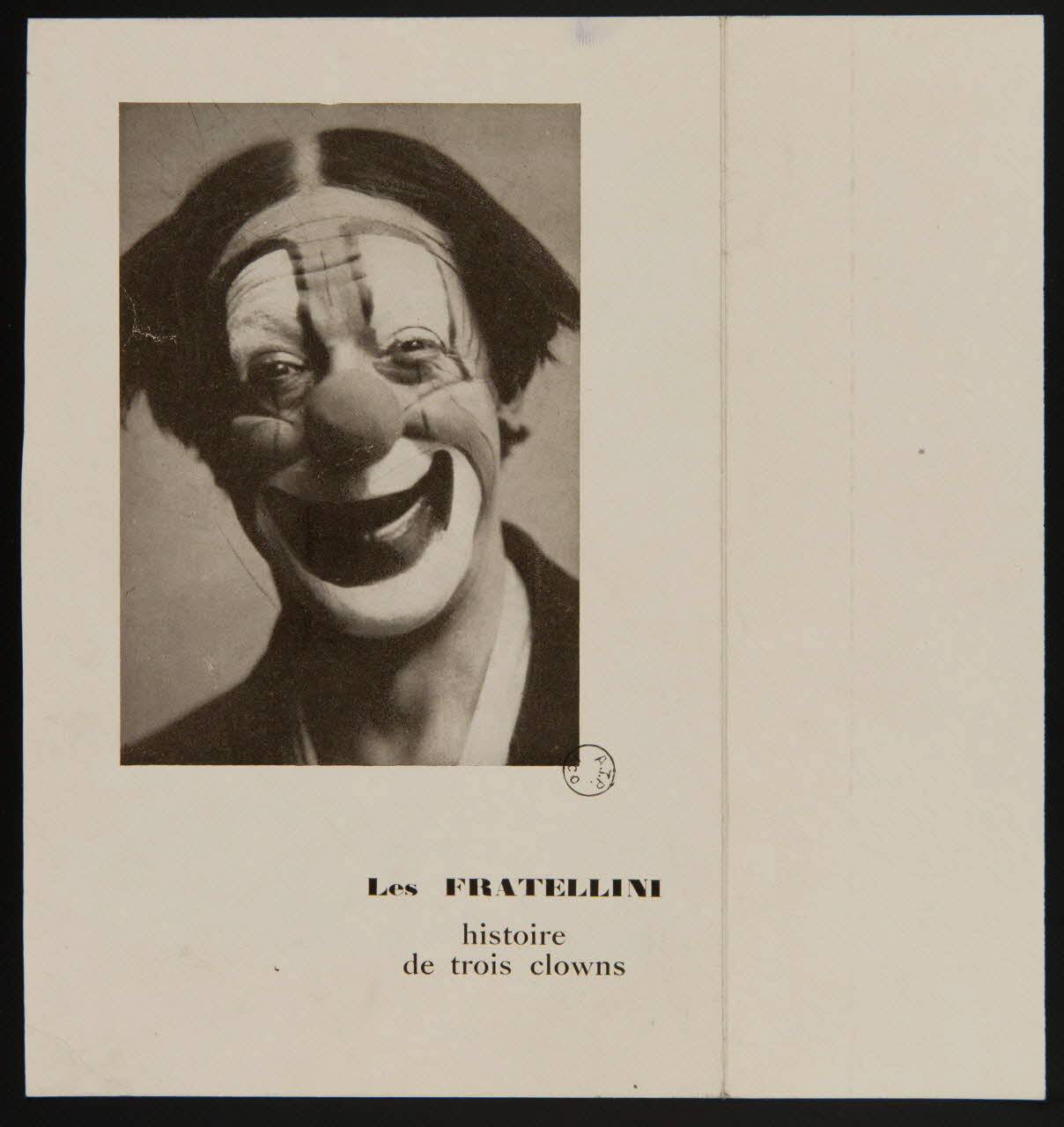 estampe Les FRATELLINI  histoire  de trois clowns 1970.49.135 Photo