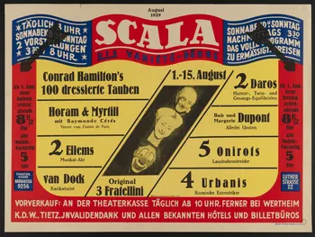 Holzhauser-Druck affiche SCALA  DIE VARIETE - BÜHNE 1929/8 1970.49.33  Photo