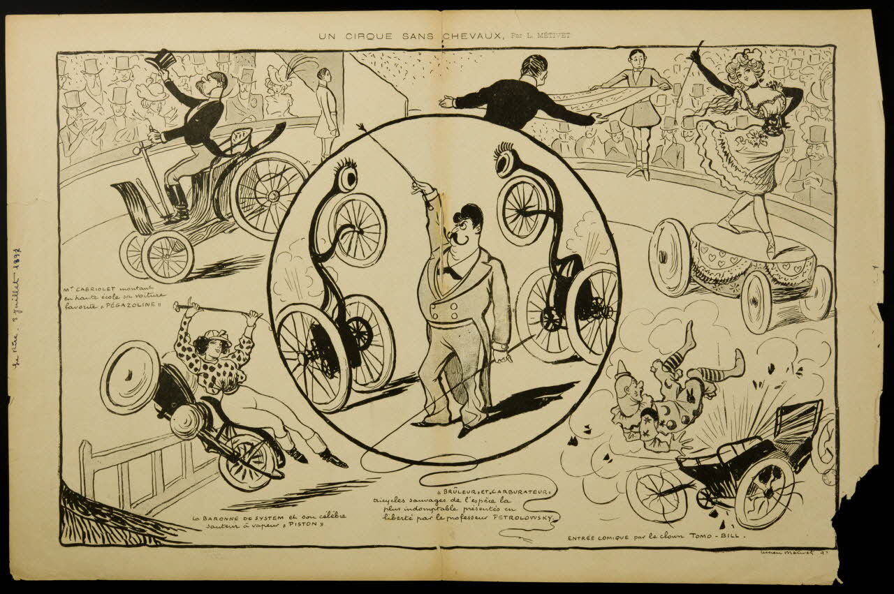 Lucien Metivet estampe UN CIRQUE SANS CHEVAUX 1897 1970.49.47 Photo