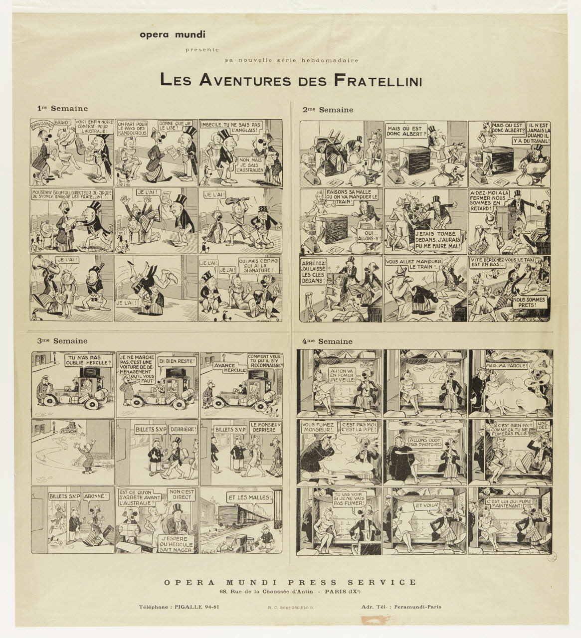 estampe LES AVENTURES DES FRATELLINI 1970.49.72 Photo