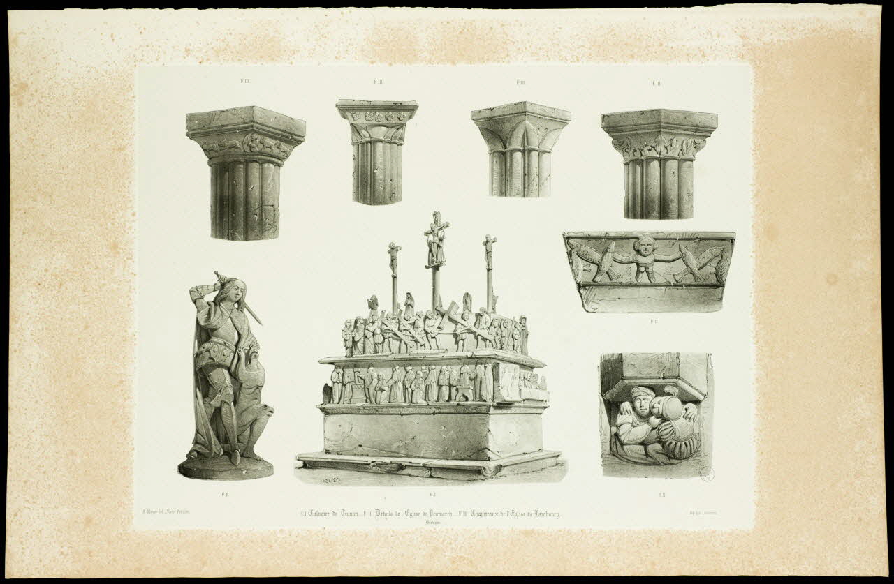 estampe Calvaire de Tronan.-Détails de l'Eglise de Penmarch 1970.57.6 Photo