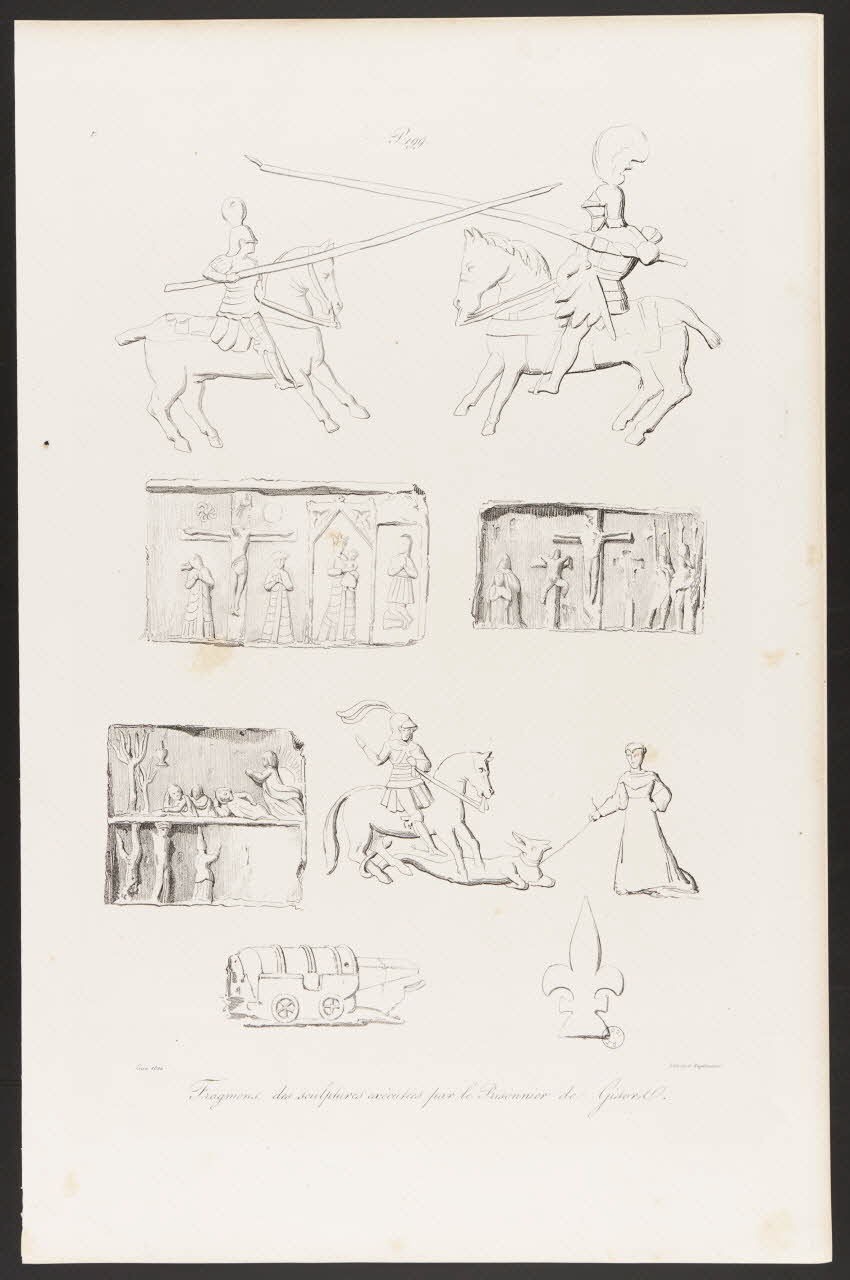 estampe Fragmens des sculptures exécutées par le Prisonnier de Gisors. 1970.57.9 Photo