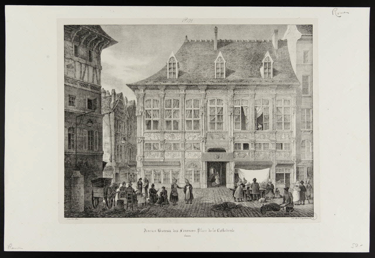 estampe Ancien Bureau des finances. Place de la Cathedrale.  Rouen. 1970.81.26 Photo