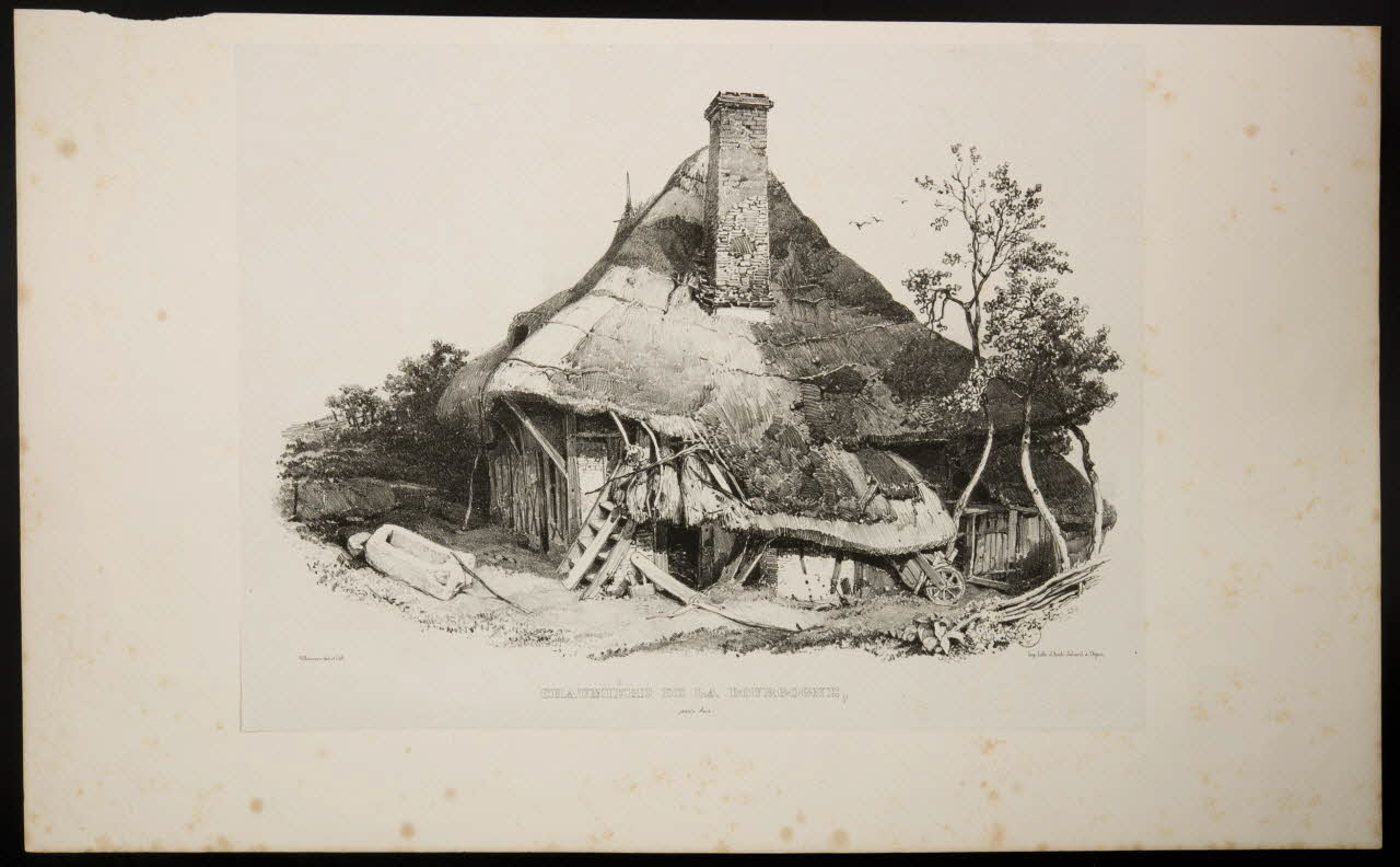 estampe CHAUMIERE DE LA BOURGOGNE 1970.81.35 Photo