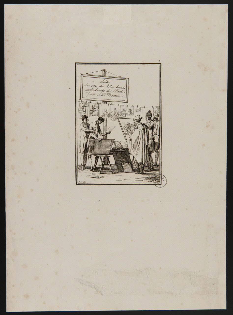estampe Suite  des cris des Marchands  ambulants de Paris.  par J.D. Berteaux. 1970.81.4 Photo