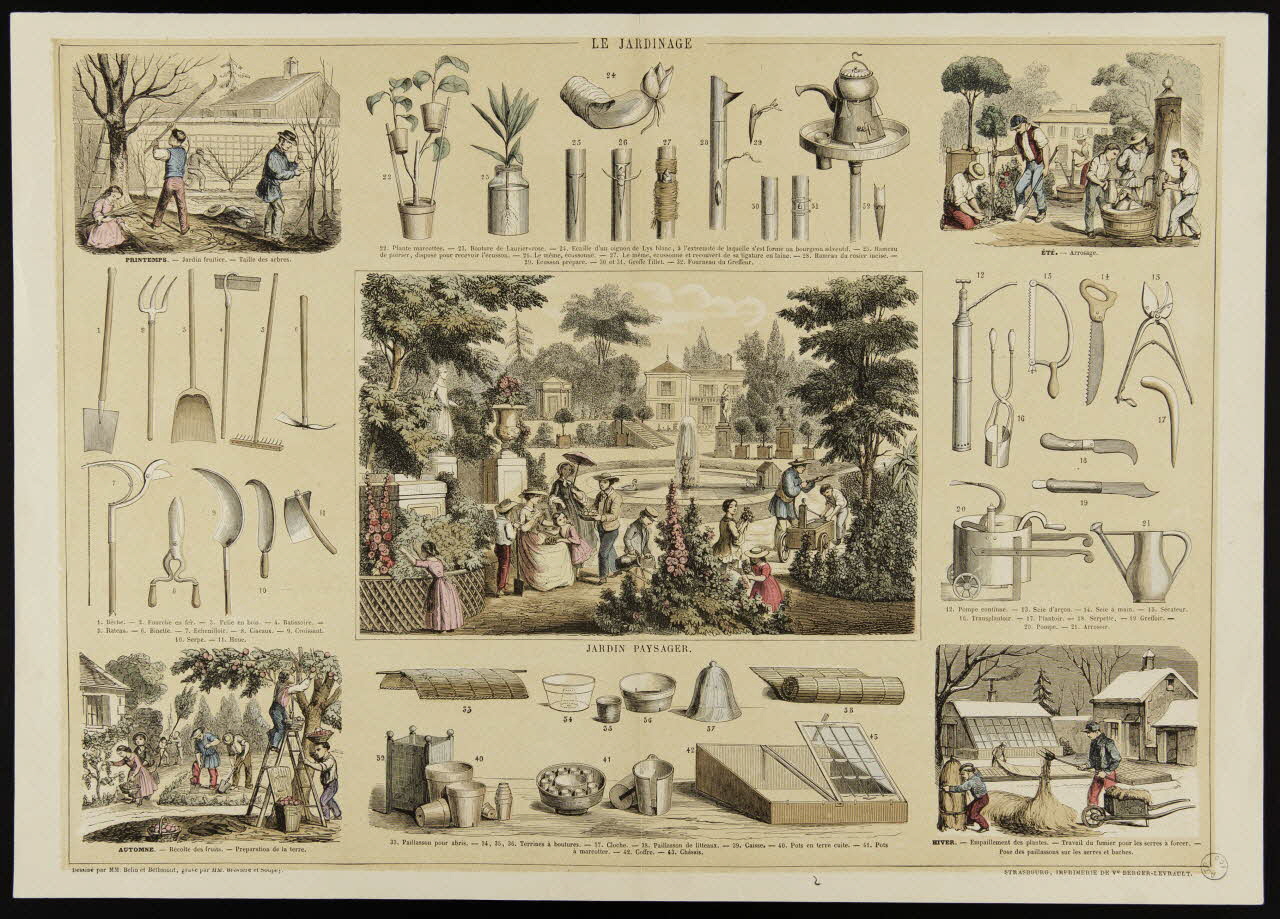 estampe LE JARDINAGE 1970.81.7 Photo
