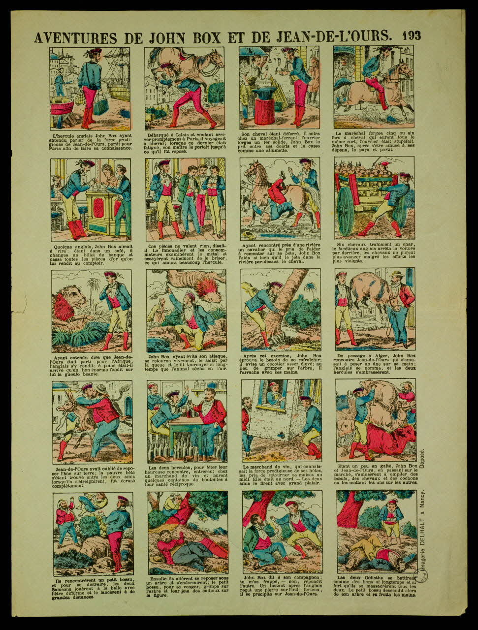 estampe AVENTURES DE JOHN BOX ET DE JEAN-DE-L'OURS 1970.82.11 Photo