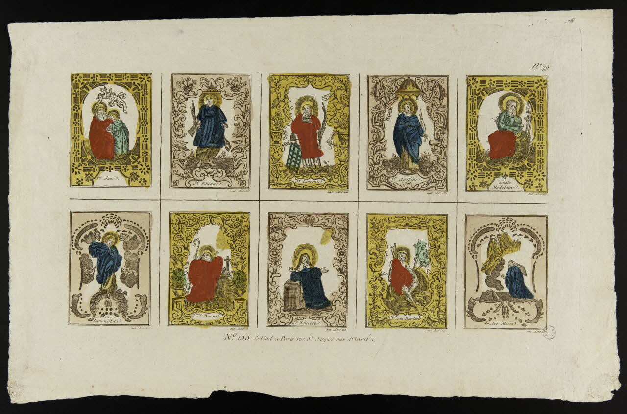 estampe Planche de Saints 1970.82.5 Photo