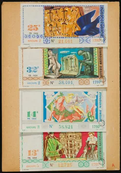 estampe LOTERIE NATIONALE  L'ENLEVEMENT D'EUROPE France 1956 1970.83.1003 Photo Mucem