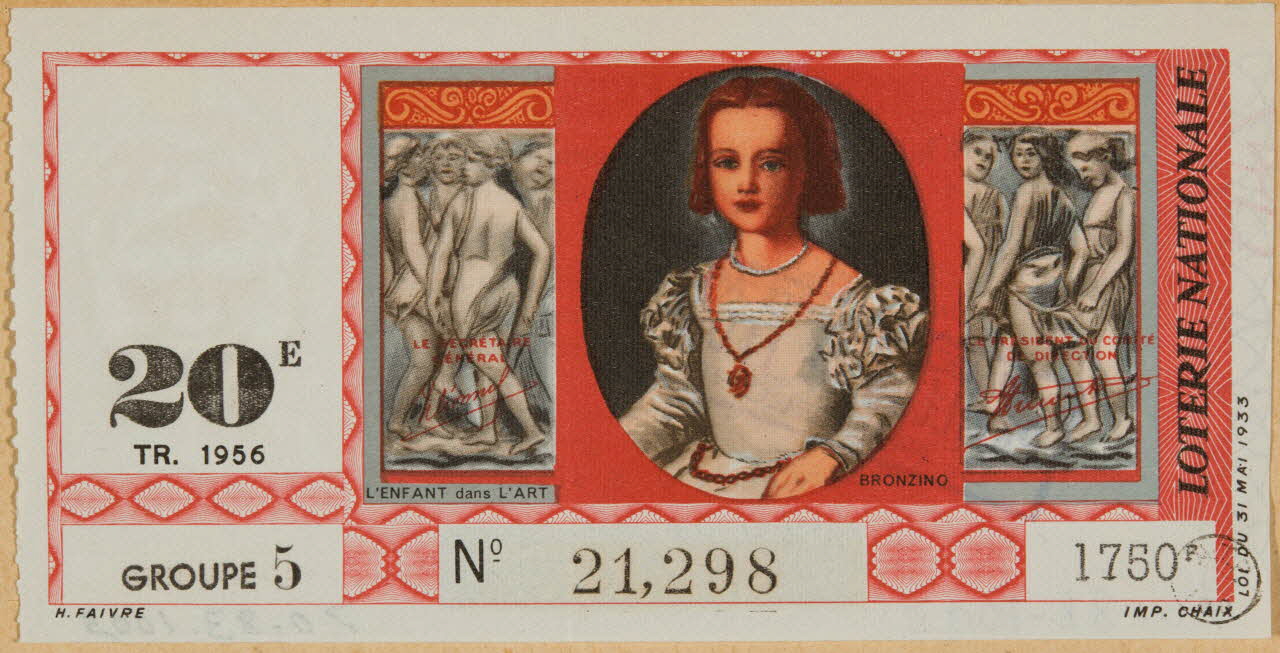 estampe LOTERIE NATIONALE  L'ENFANT DANS L'ART 1970.83.1005 Photo