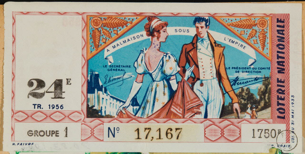 estampe LOTERIE NATIONALE  A MALMAISON SOUS L'EMPIRE 1970.83.1008 Photo