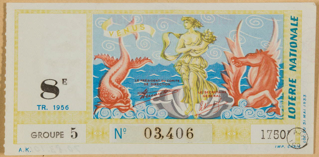 estampe LOTERIE NATIONALE  VENUS 1970.83.1014 Photo