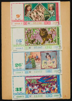 estampe LOTERIE NATIONALE  LE LION ET LE RAT 1970.83.1016  Photo