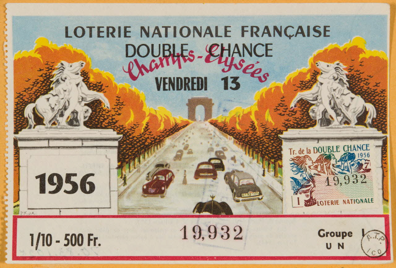 estampe LOTERIE NATIONALE FRANCAISE  CHAMPS-ELYSEES 1970.83.1025 Photo