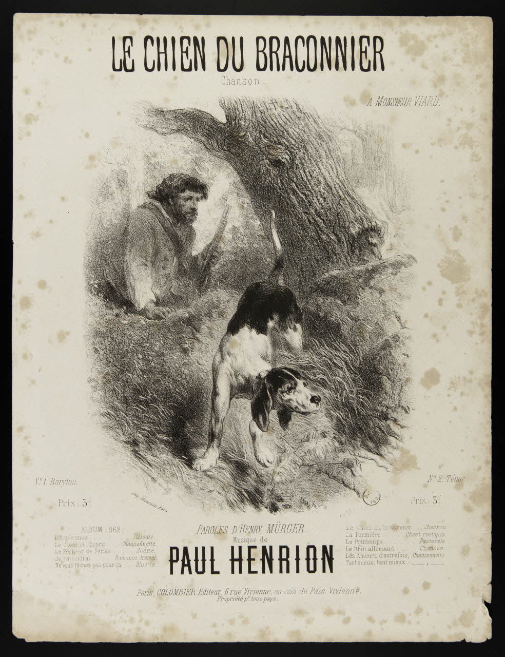 estampe LE CHIEN DU BRACONNIER 1970.83.103 Photo