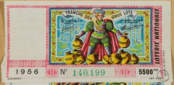 estampe LOTERIE NATIONALE  TRANCHE DES GROS LOTS 1970.83.1039 Photo