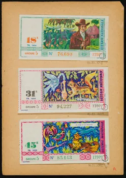 estampe LOTERIE NATIONALE  LE COQ ET LE RENARD 1970.83.1050  Photo