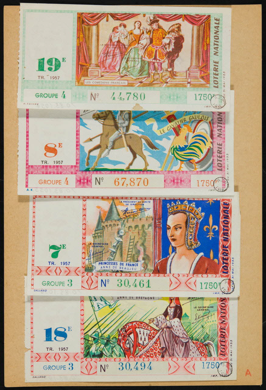 estampe LOTERIE NATIONALE  LE CAVALIER GAULOIS 1970.83.1055 Photo