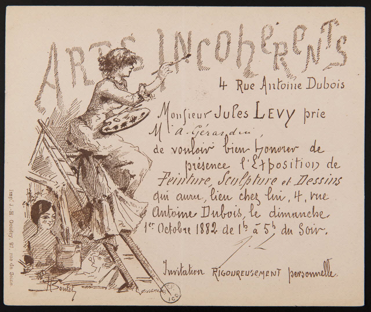 H Boutet ; J.H Gouery estampe ARTS INCOHERENTS 1882 1970.83.106 Photo