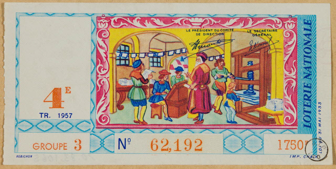 estampe LOTERIE NATIONALE 1970.83.1065 Photo