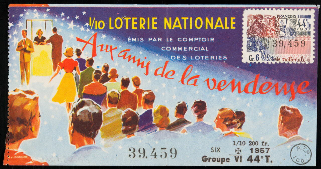estampe 110 LOTERIE NATIONALE  Aux amis de la vendeuse 1970.83.1066 Photo