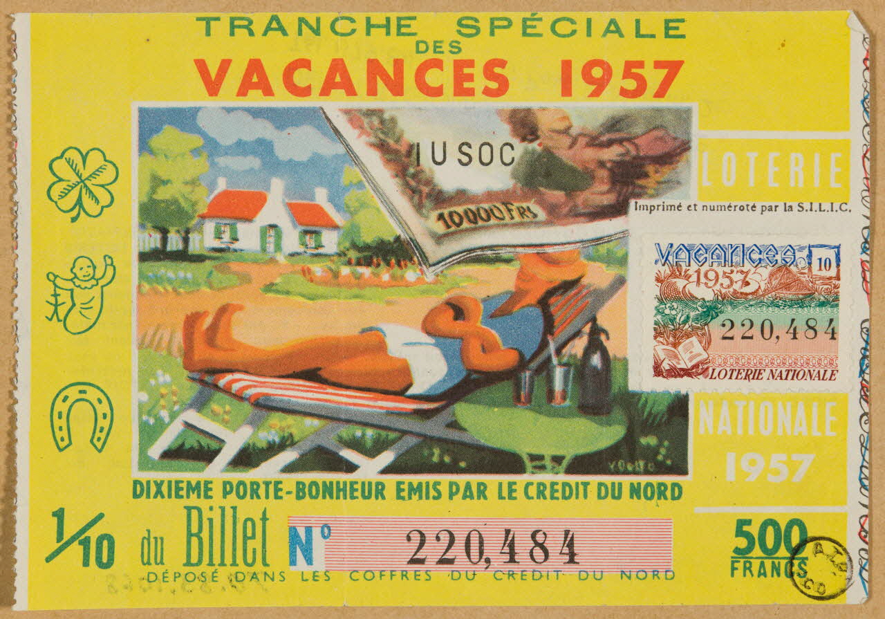 estampe TRANCHE SPECIALE  DES  VACANCES 1957 1970.83.1068 Photo