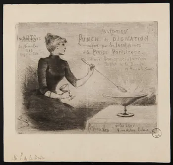 J.H Gouery ; H Boutet estampe INVITATION  au  PUNCH de DIGNATION 1883 1970.83.108 Photo