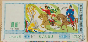 estampe LOTERIE NATIONALE  LES CAVALIERS-1810-1830 1970.83.1085 Photo