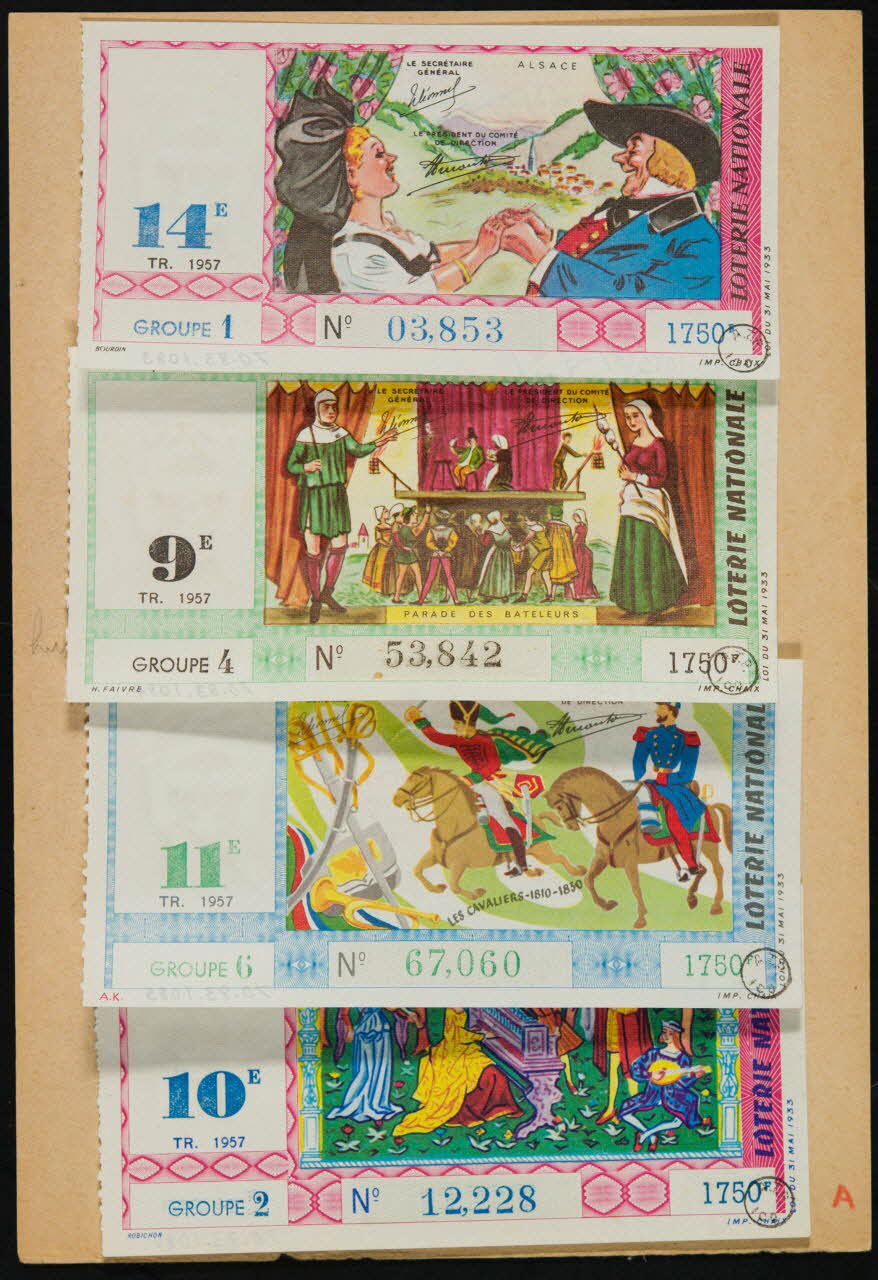 estampe LOTERIE NATIONALE  LES CAVALIERS-1810-1830 1970.83.1085 Photo