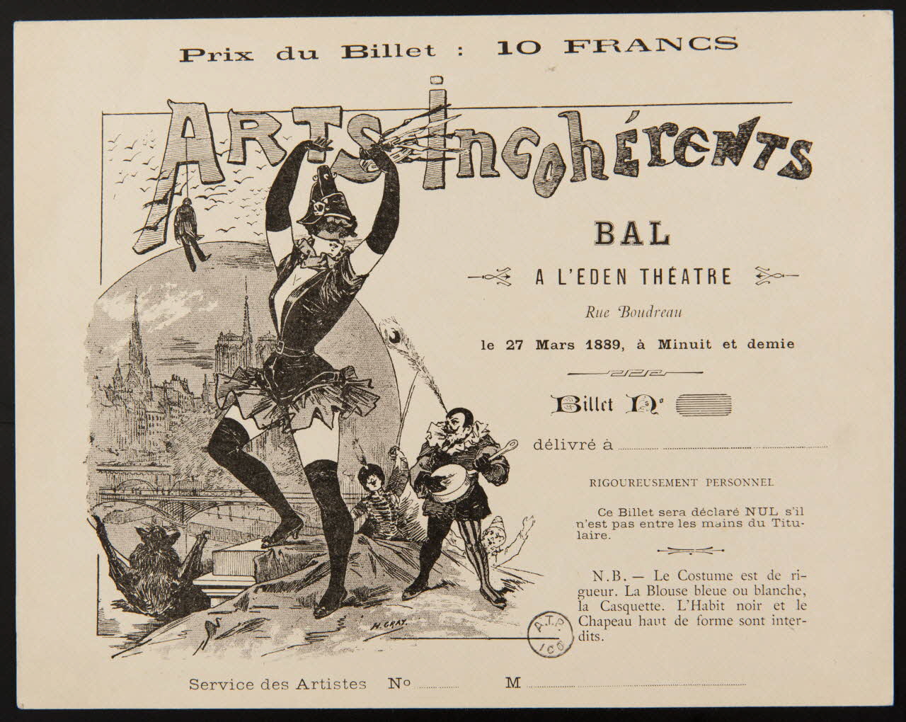 H Gray estampe ARTS INCOHERENTS 1889 1970.83.115 Photo