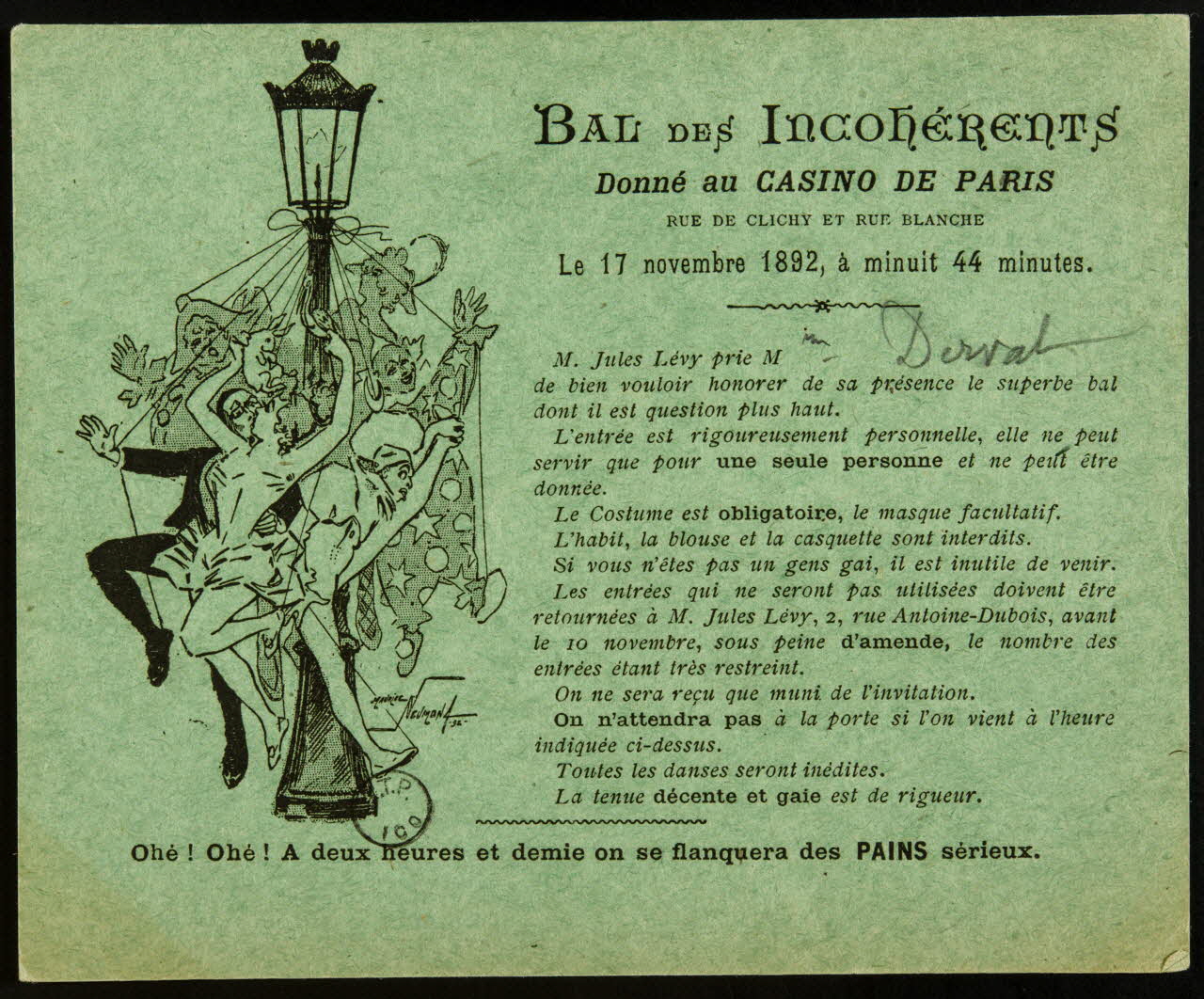 Maurice Neumont estampe BAL DES INCOHERENTS 1892 1970.83.116 Photo