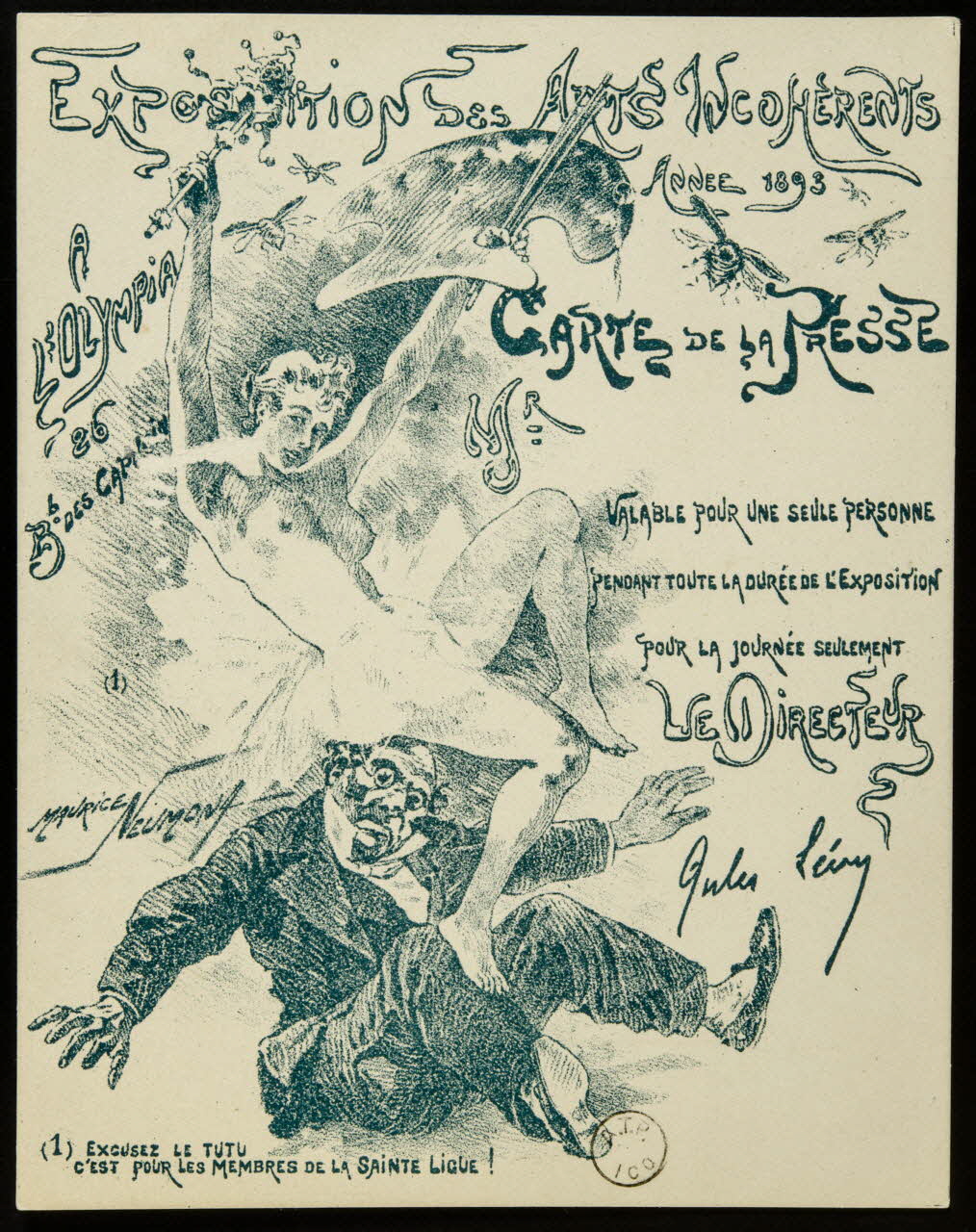 Maurice Neumont estampe EXPOSITION DES ARTS INCOHERENTS  ANNEE 1893 1893 1970.83.117 Photo